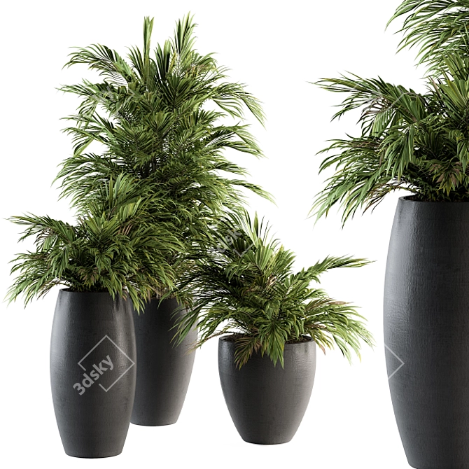 Tropical Oasis Indoor Plant Set 3D model image 1