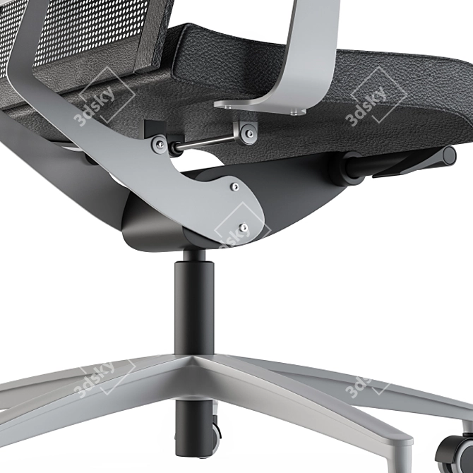 Elegant Dual-Tone Office Chair 3D model image 4