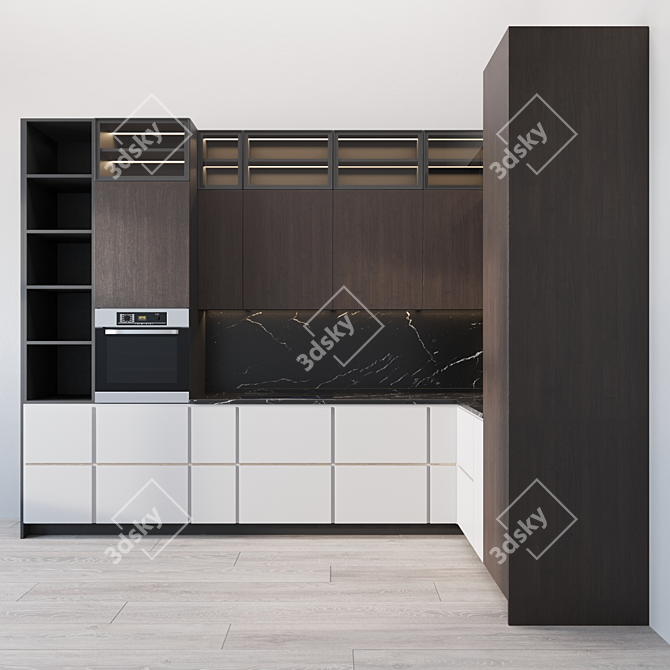 Modern Kitchen Marya Mix 22 with Export File 3D model image 2