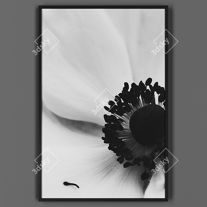 Black Framed Picture 3D model image 1