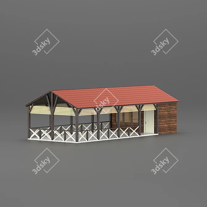 Urban Loft Street Cafe 3D model image 10