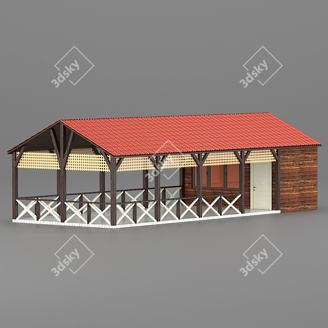 Urban Loft Street Cafe 3D model image 12