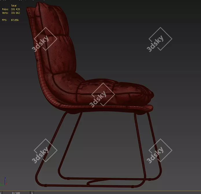 Modern Loft Chair: Stylish and Comfortable 3D model image 3