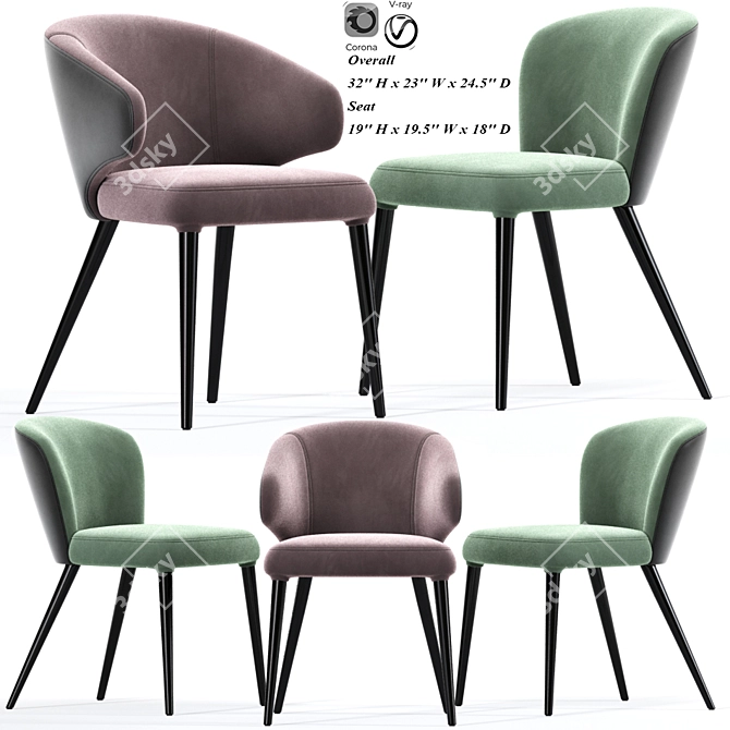 Elevate Your Space with George Oliver's Cia Armchair 3D model image 1