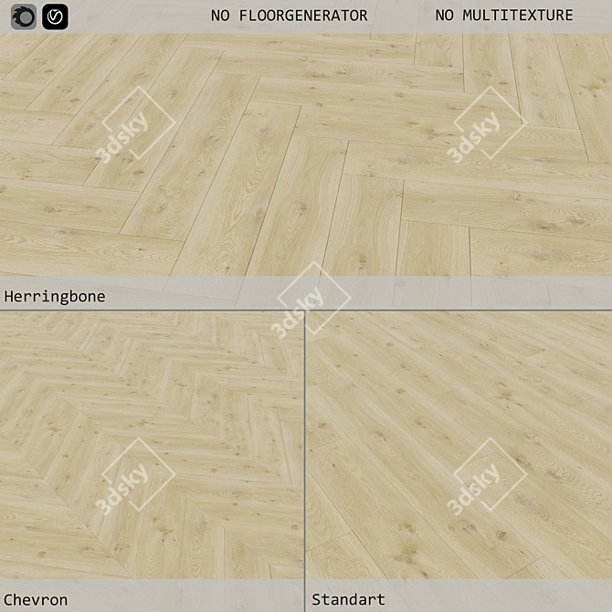 62 Modern Nature Oak Pergo: Versatile Layouts, High-quality Texture 3D model image 1