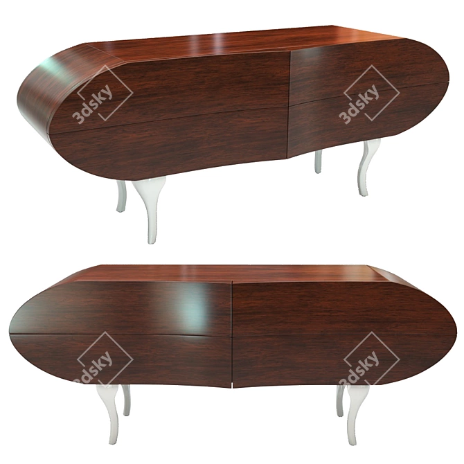 Classic Style Comode - 2000mm x 640mm x 810mm 3D model image 1