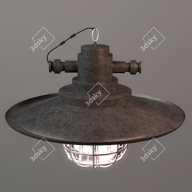 Industrial Pendant Lights 3D model image 4