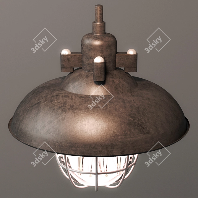 Industrial Pendant Lights 3D model image 5