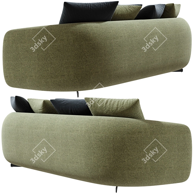 Elegant Saint-Germain Sofa: Exquisite Design 3D model image 3