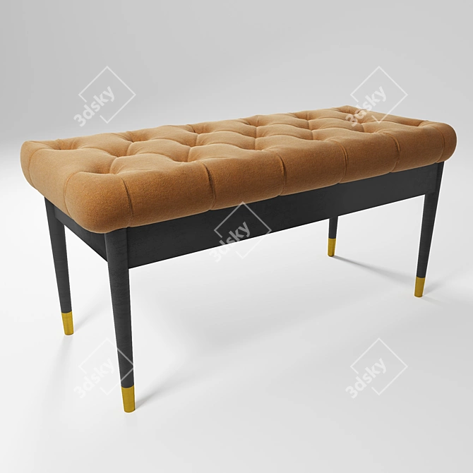 Elegant Ottoman Style Bench 3D model image 1