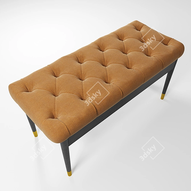 Elegant Ottoman Style Bench 3D model image 2