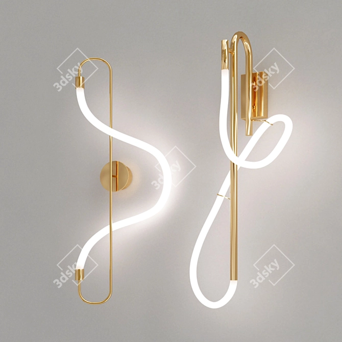 Sleek Glow Pendant 3D model image 1