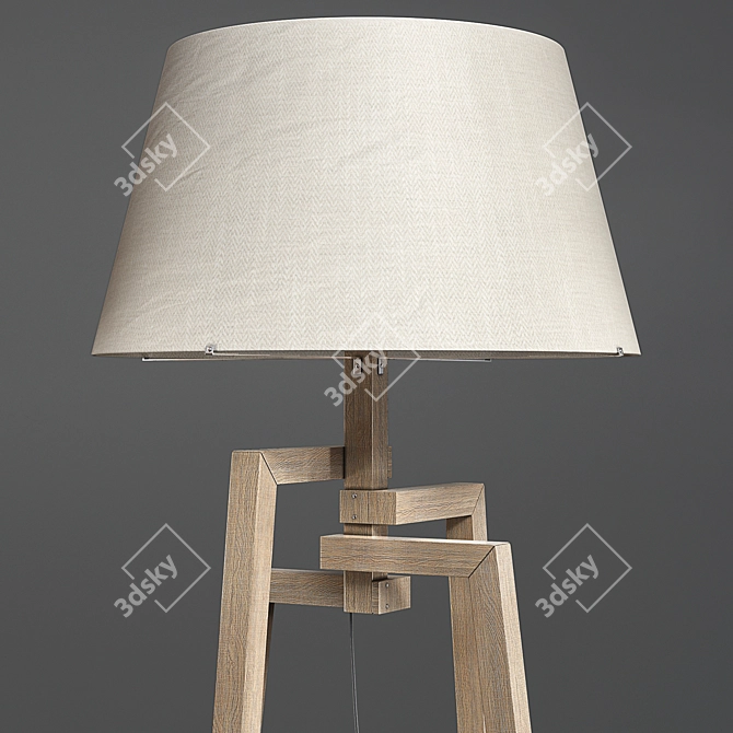 Vintage-inspired Floor Lamp - Sleek Design 3D model image 3