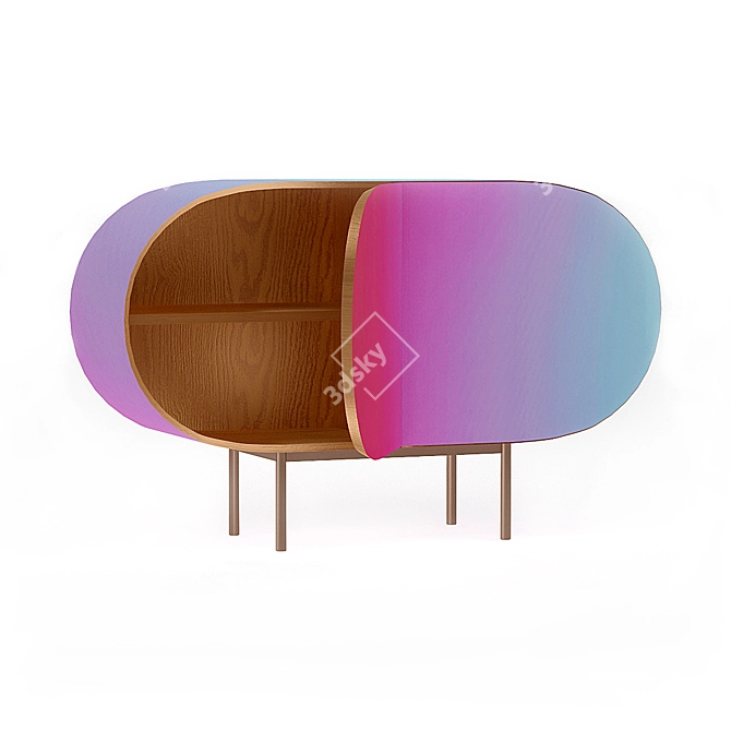 Color Flow Rounded Cabinet 3D model image 3