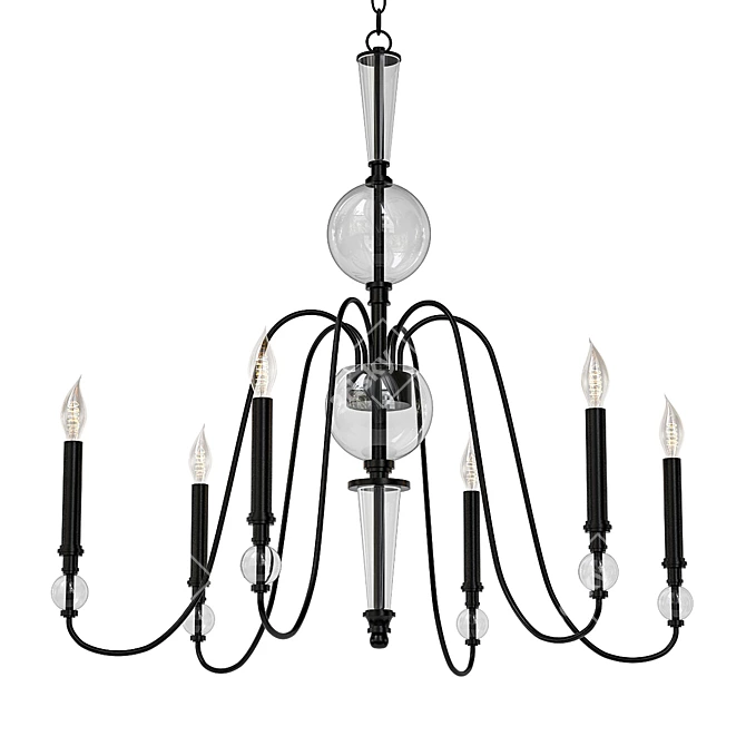 Elegant Chandelier Set, 300 Options 3D model image 5