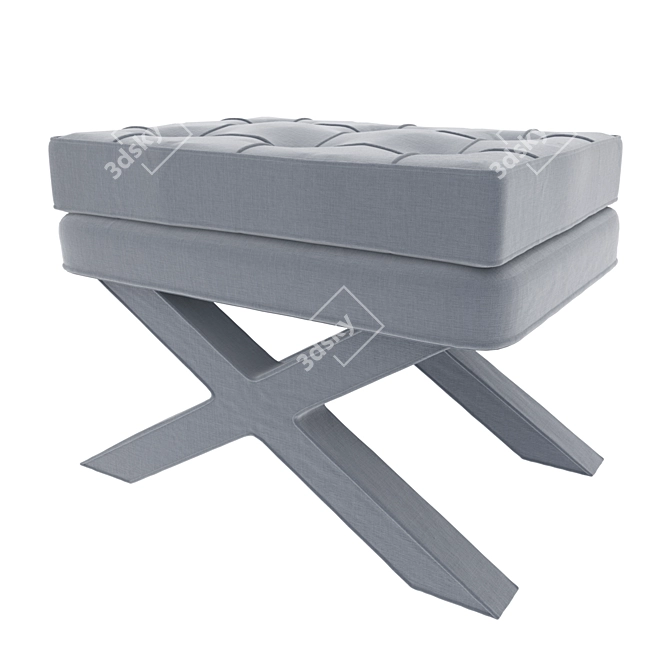 Cordoba Ottoman: Stylish Cross-legged Seat 3D model image 2