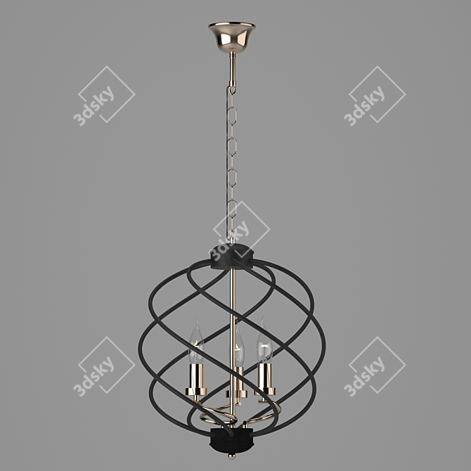 Eurosvet Sorrel Black Chandelier 3D model image 1