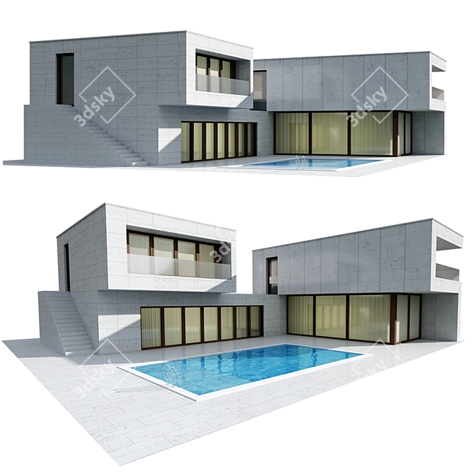 Stunning Modern Villa | 3D Max & Vray 3D model image 1
