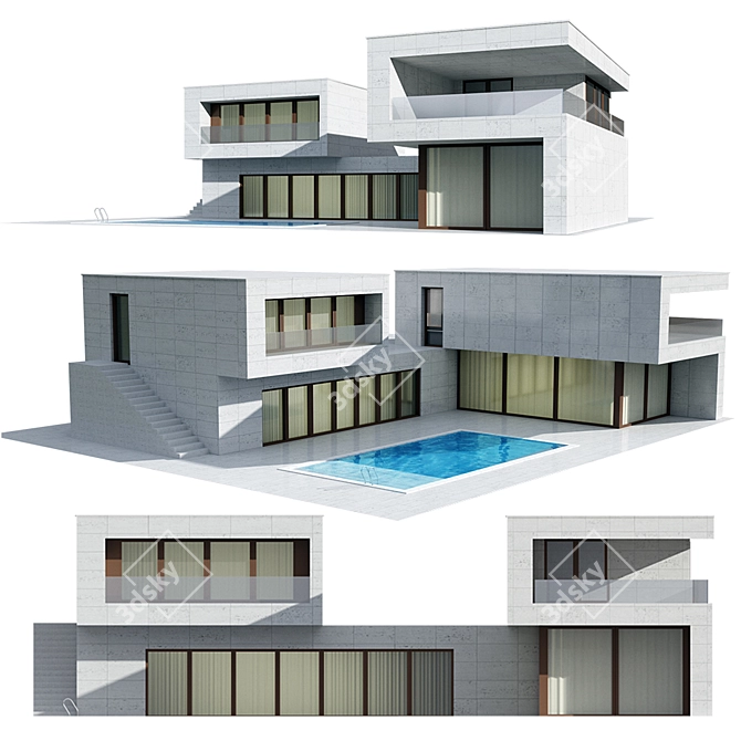 Stunning Modern Villa | 3D Max & Vray 3D model image 2