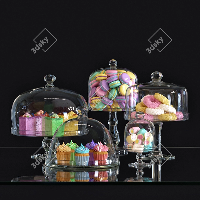 Deluxe Cake Holder Set 3D model image 1