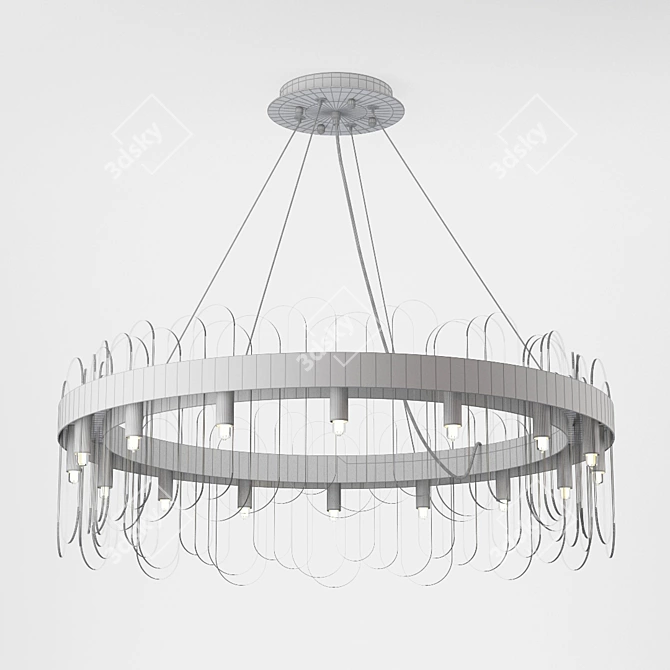 Smokey Blount Chandelier: Modern Elegance 3D model image 2