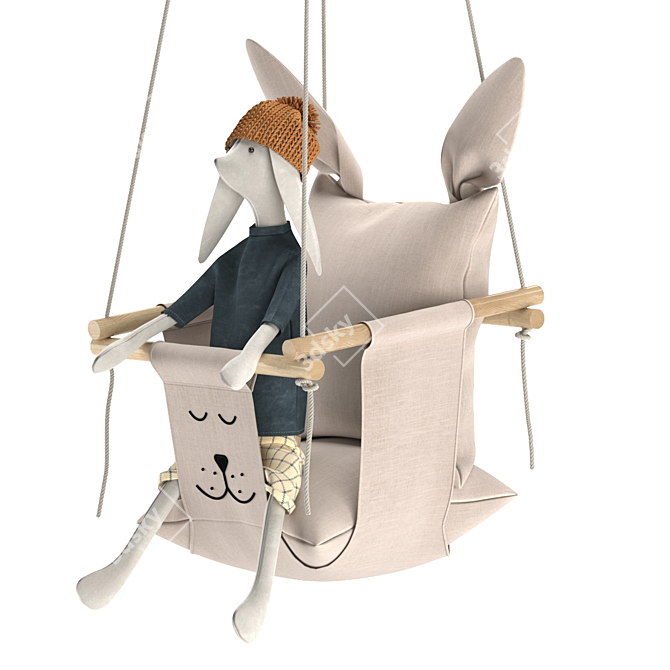  Playful Baby Swing Set 3D model image 1