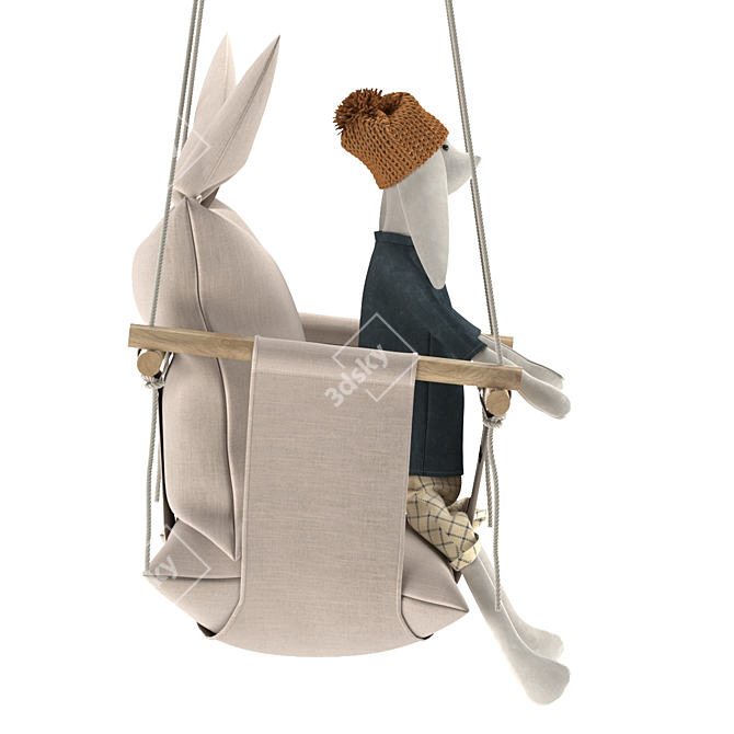  Playful Baby Swing Set 3D model image 3