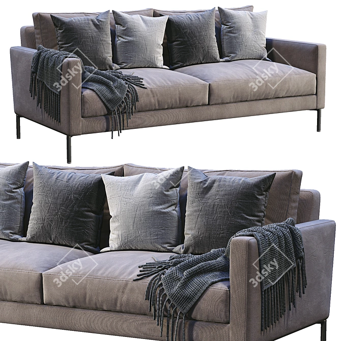 LUCA Interface Sofa: Modern Design, Superior Comfort 3D model image 1