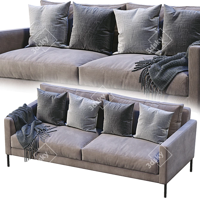 LUCA Interface Sofa: Modern Design, Superior Comfort 3D model image 4