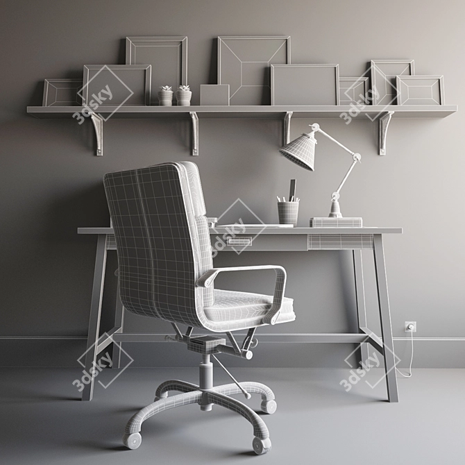Workplace Essentials Set 3D model image 3