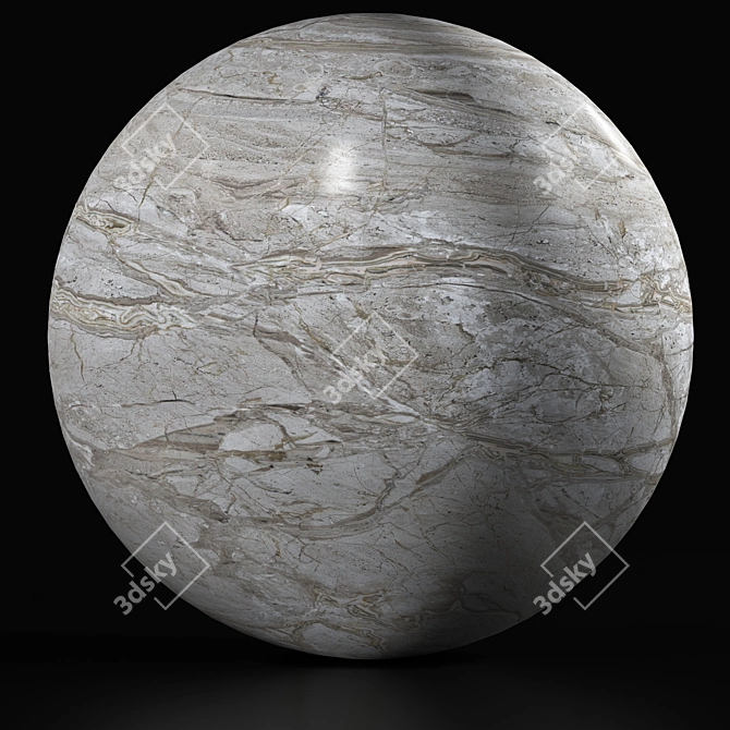 Elegant Marble Slab 3D model image 5