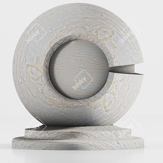 Elegant Marble Slab 3D model image 9