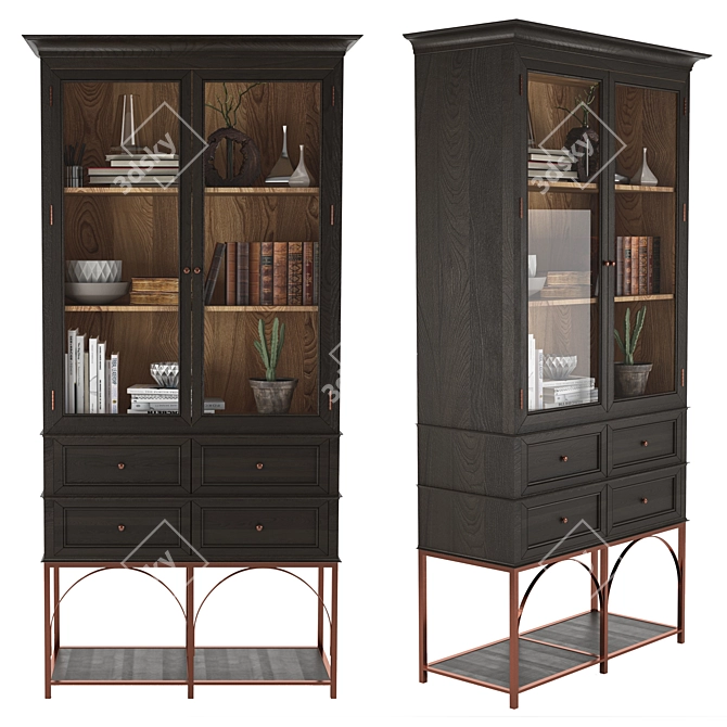 Spacious Storage Cabinet 2: 100cm x 2000cm x 50mm 3D model image 1