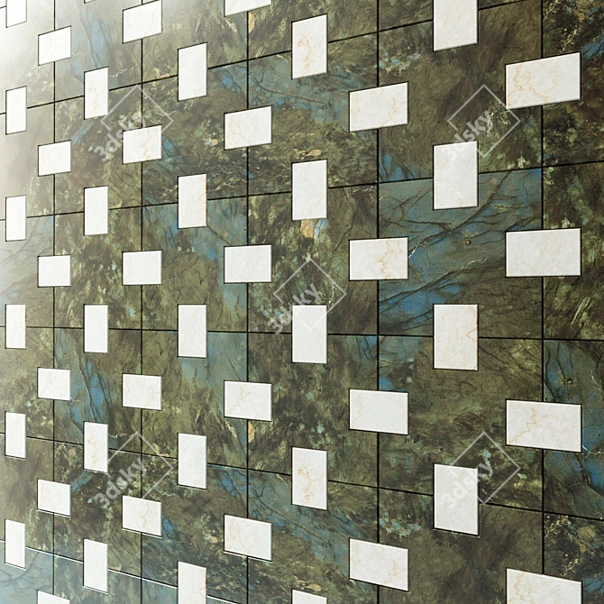 Elegant  Marbled Wall Tiles 3D model image 1