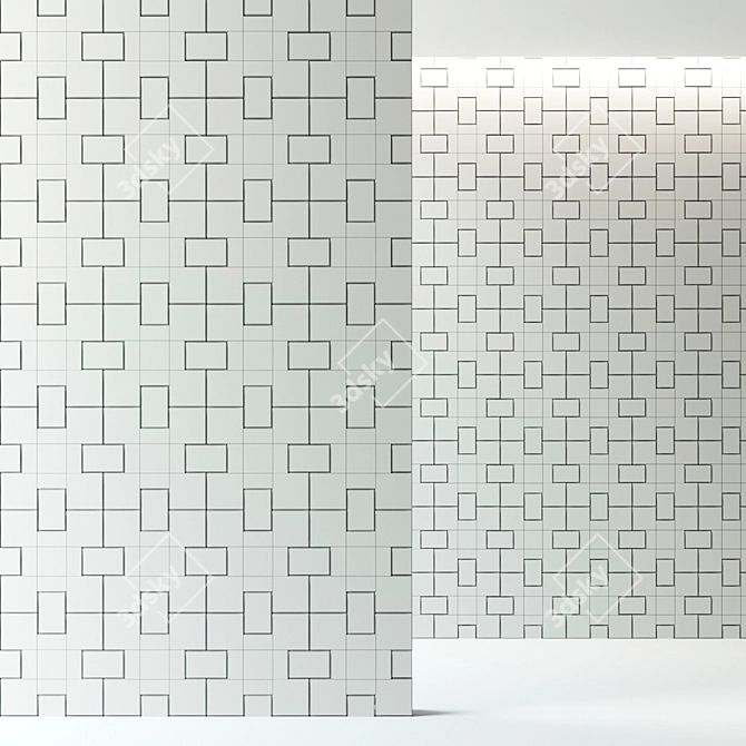 Elegant  Marbled Wall Tiles 3D model image 4