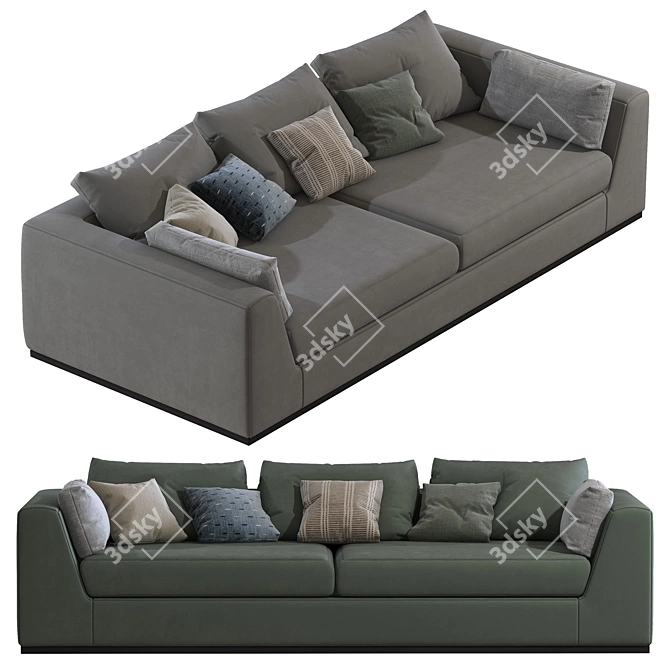 Modern Comfort: Benny Praddy Sofa 3D model image 2