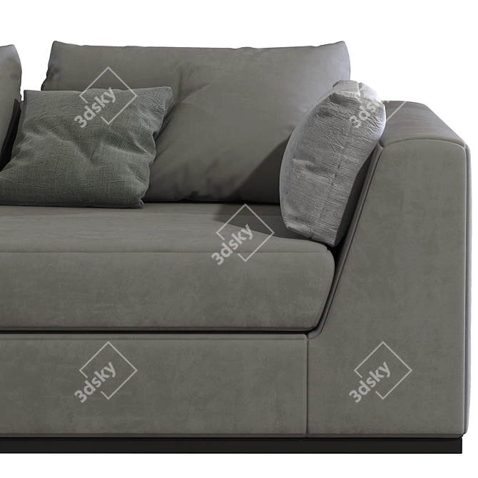 Modern Comfort: Benny Praddy Sofa 3D model image 4