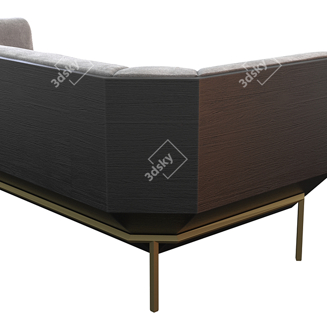 Prism Shake Sofa: Modern Elegance. 3D model image 3