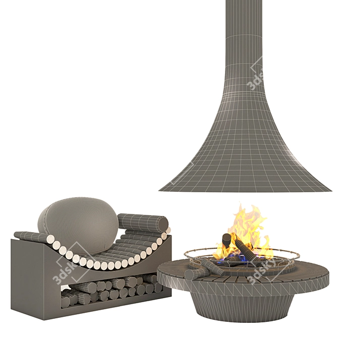 2014 Fireplace: V-Ray+Corona Render 3D model image 3