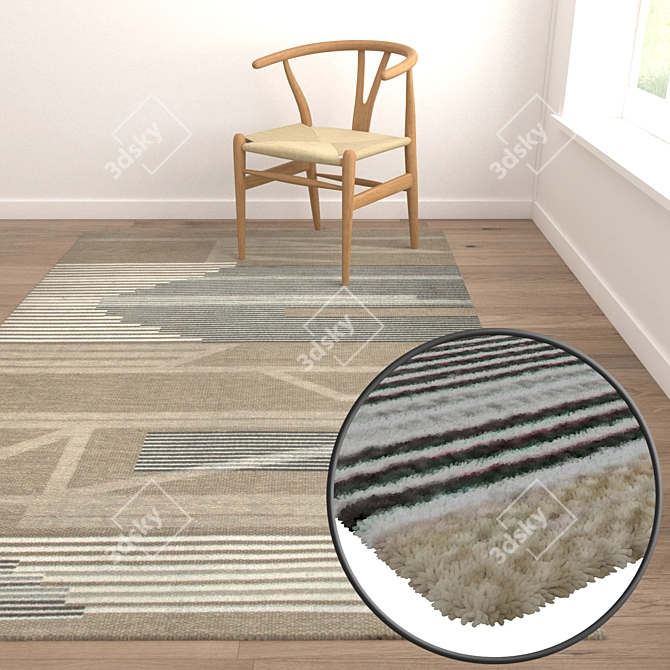 Versatile Carpet Set, High-Quality Textures 3D model image 5