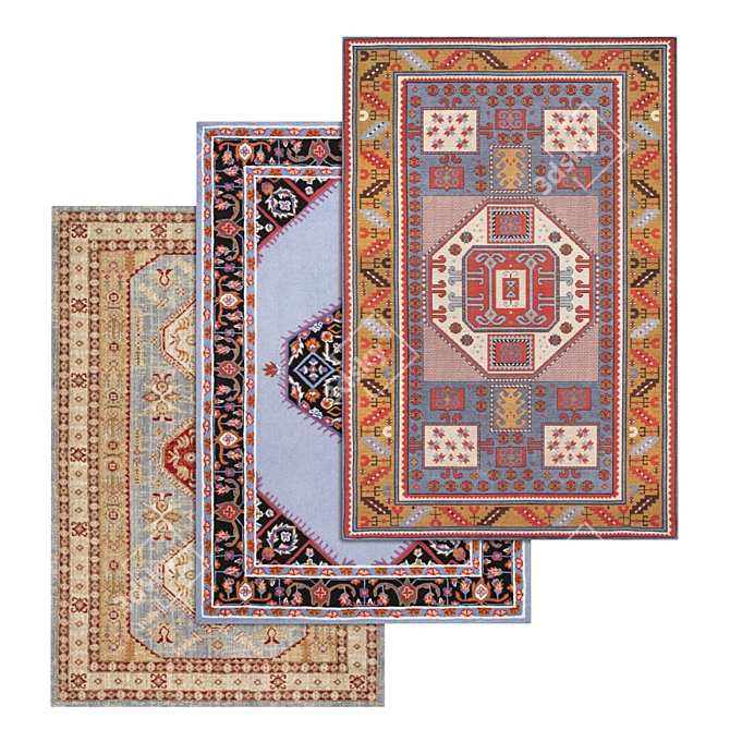 Luxury Carpet Set: High-Quality Textures & 3D Variations 3D model image 1