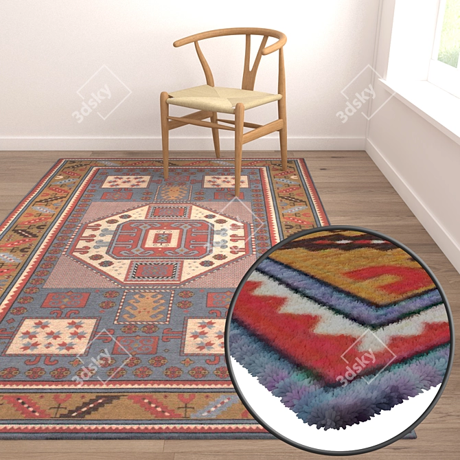 Luxury Carpet Set: High-Quality Textures & 3D Variations 3D model image 5