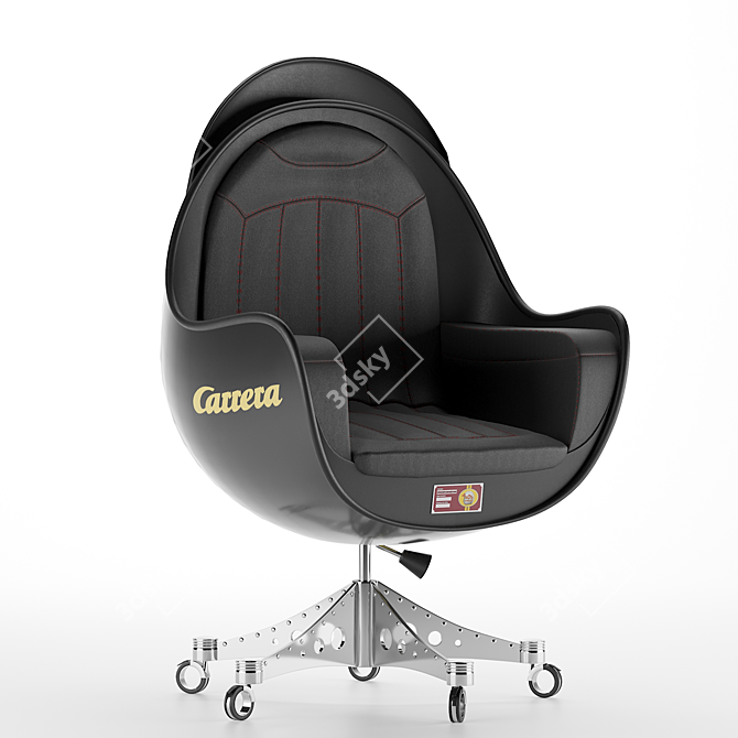 Modern Ergonomic Armchair 3D model image 3