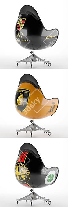 Modern Ergonomic Armchair 3D model image 5