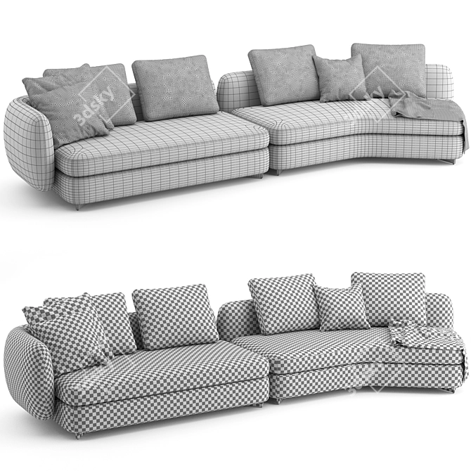 Poliform Saint Germain Sofa Set 3D model image 2
