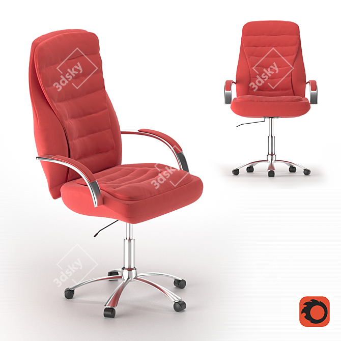 Modern Textile Office Chair 3D model image 1