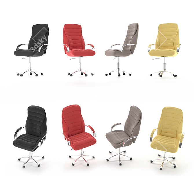 Modern Textile Office Chair 3D model image 3