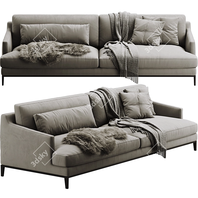 Modern Poliform Bellport Sofa 3D model image 1