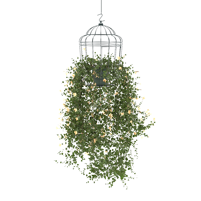 Floral Haven: Bird Cage Planters 3D model image 4