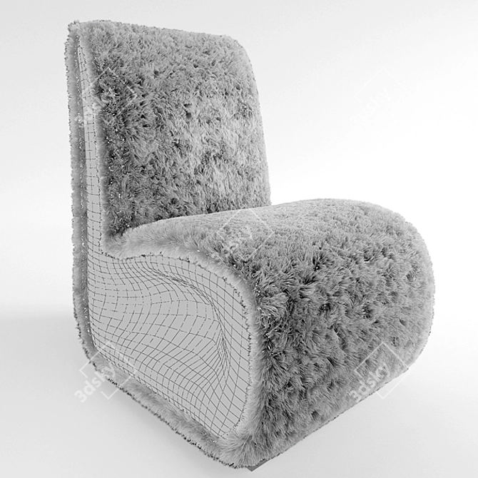 Sleek Organico Chair 3 3D model image 2